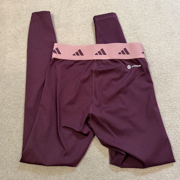 Adidas Women's Maroon Germany National Team AEROREADY Tights Yoga Pants - Small - Picture 8 of 9